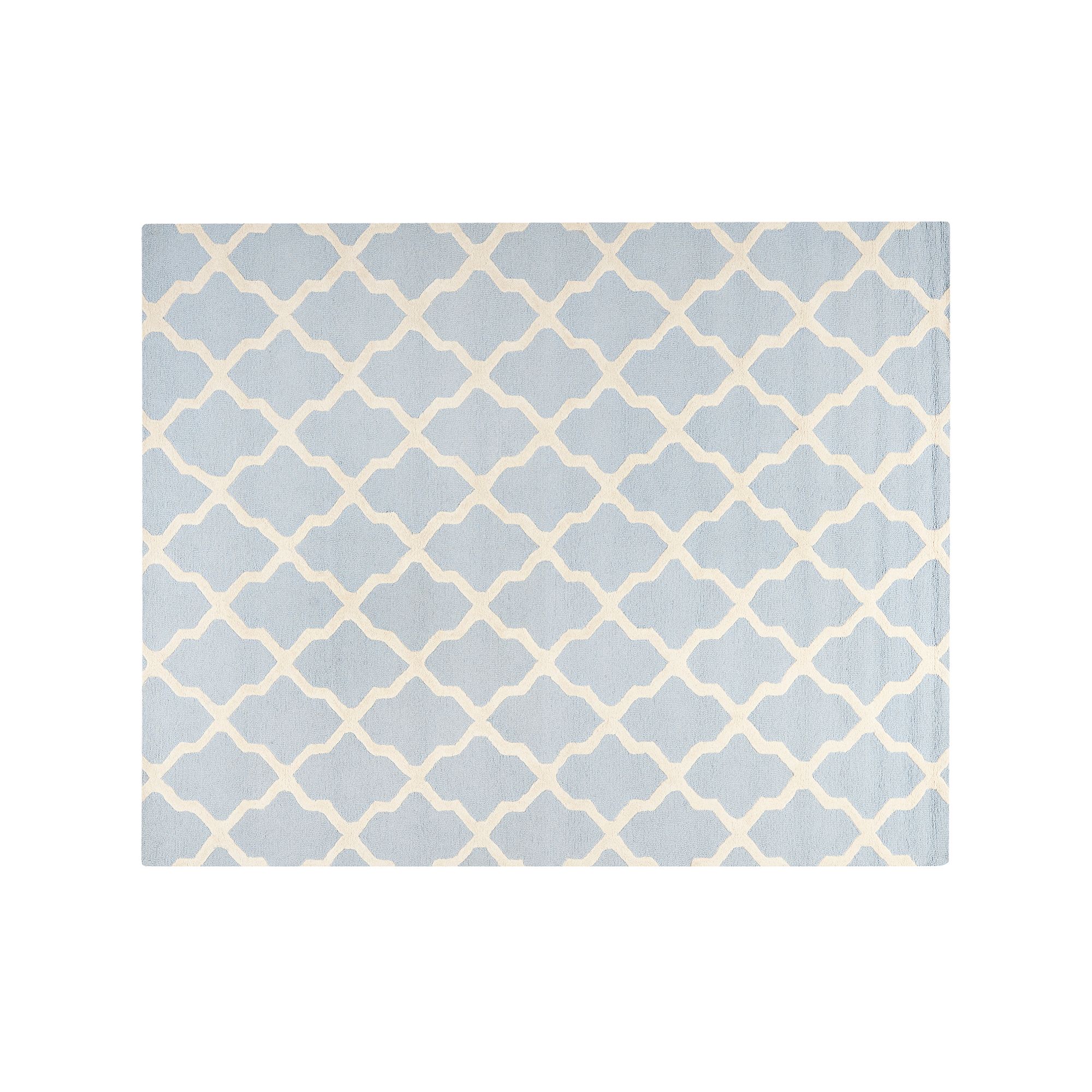 Safavieh Cambridge Lattice Wool Rug, Light Blue Ivory