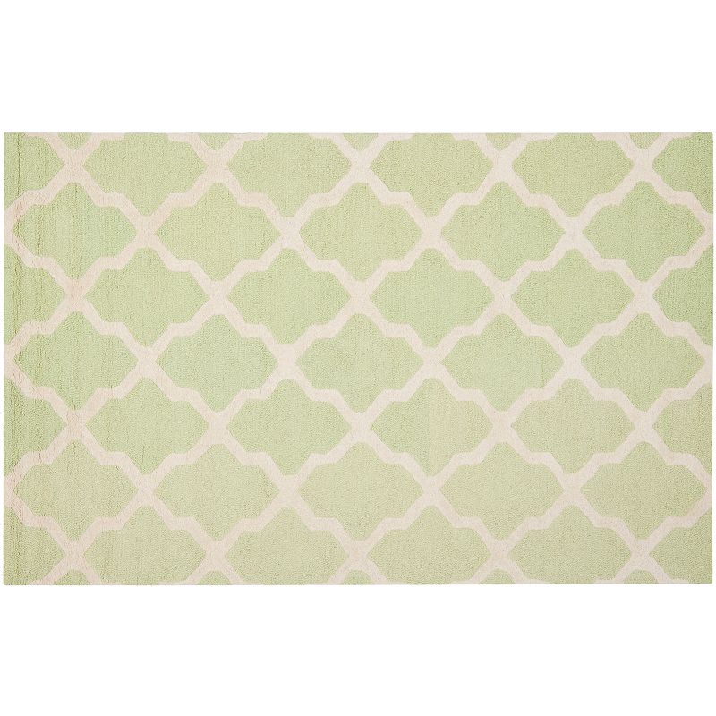 Safavieh Cambridge Lattice Wool Rug, Lt Green, 6Ft Rnd