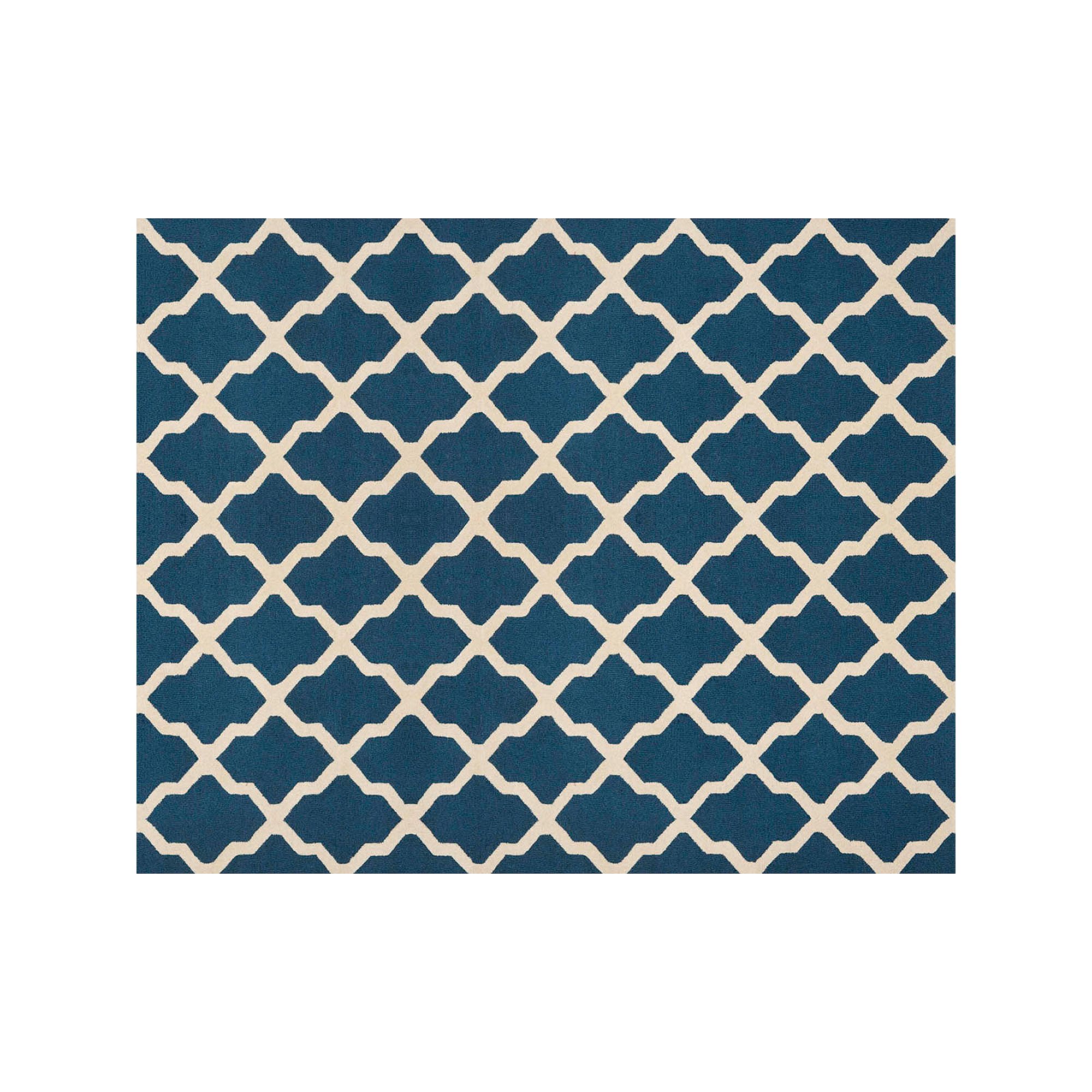 Safavieh Cambridge Lattice Wool Rug, Navy Blue Ivory