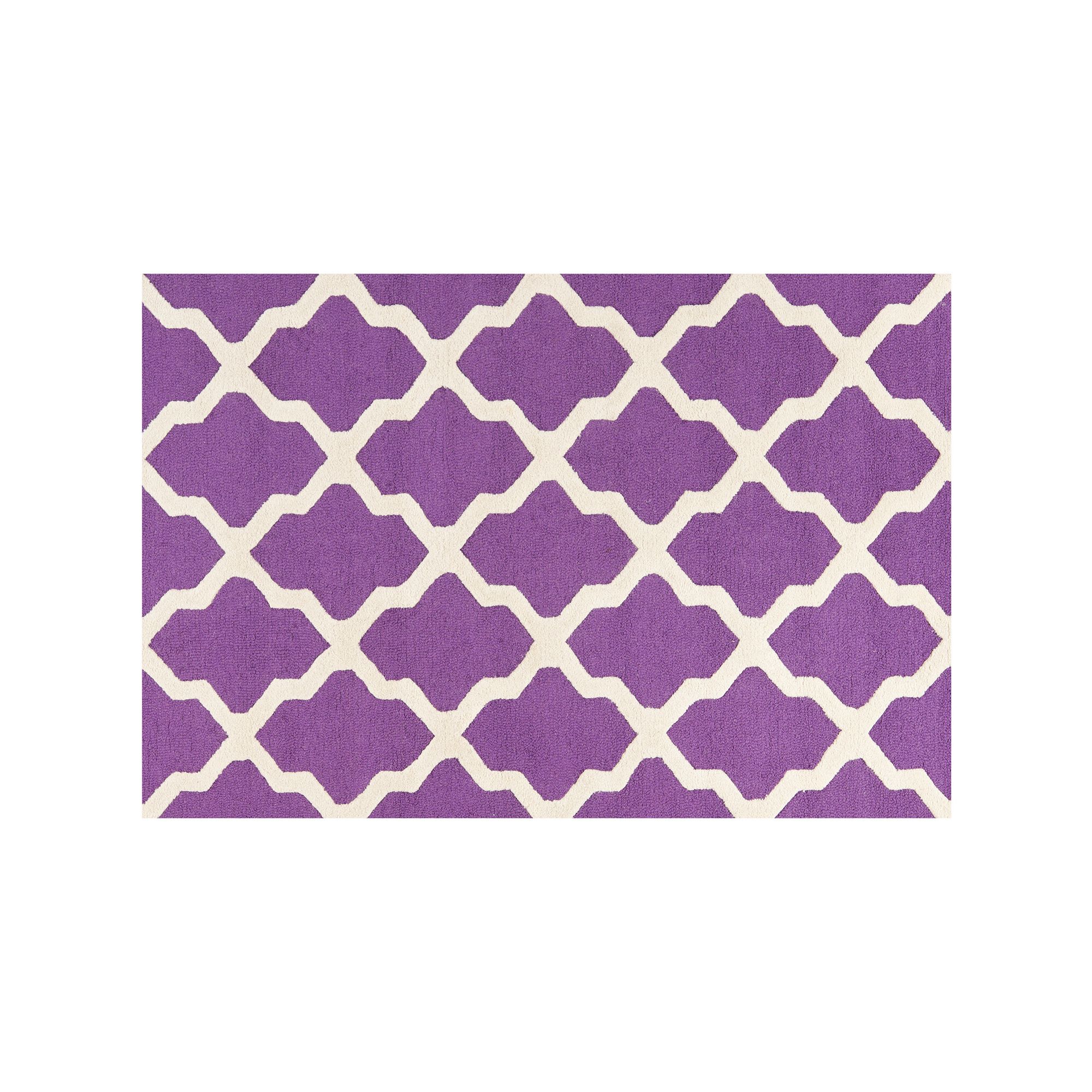 Safavieh Cambridge Lattice Wool Rug, Purple Ivory