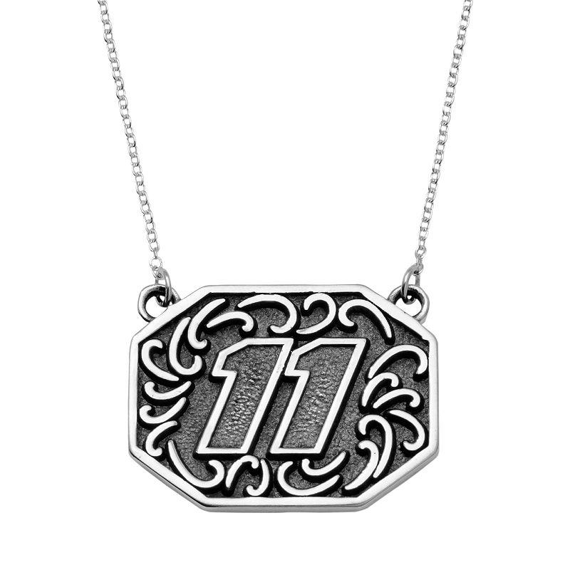 Insignia Collection NASCAR Denny Hamlin Stainless Steel 11 Pendant, Wo