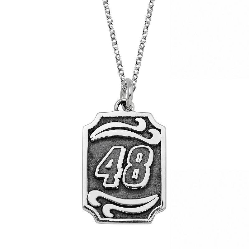 Insignia Collection NASCAR Jimmie Johnson Stainless Steel 48 Pendant, 