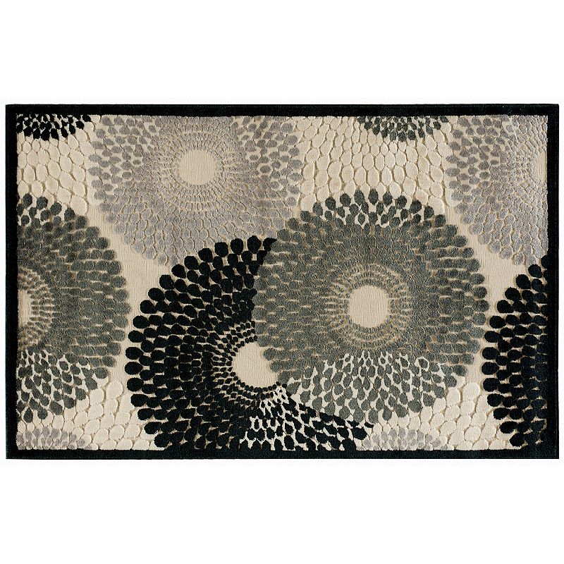 Nourison Graphic Illusions Abstract Rug, Beig/Green, 5X7 Ft
