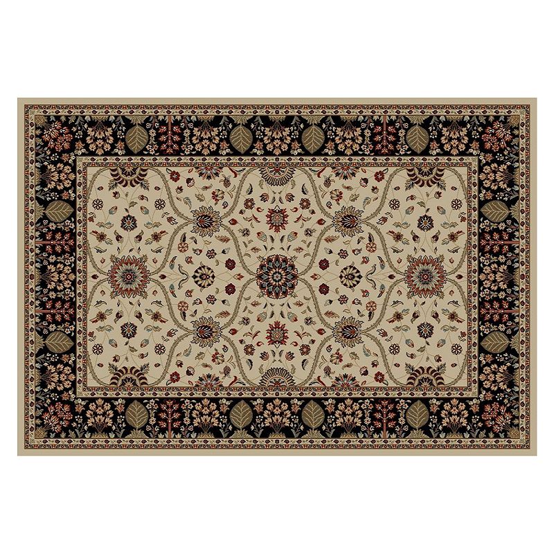 Merinos Voysey Floral Rug, White, 8X10 Ft