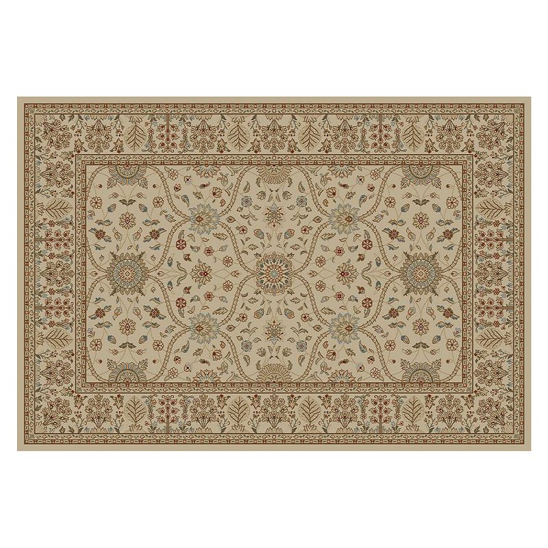 Merinos Voysey Floral Rug, White, 6.5X9 Ft