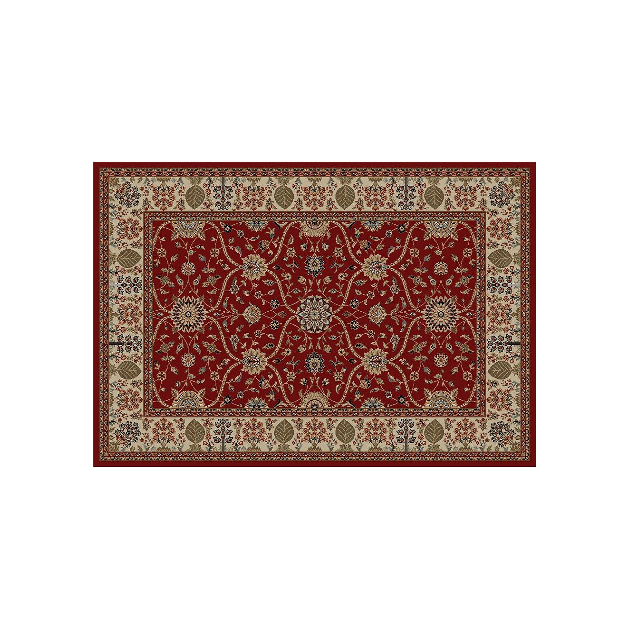 Merinos Voysey Floral Rug, Red