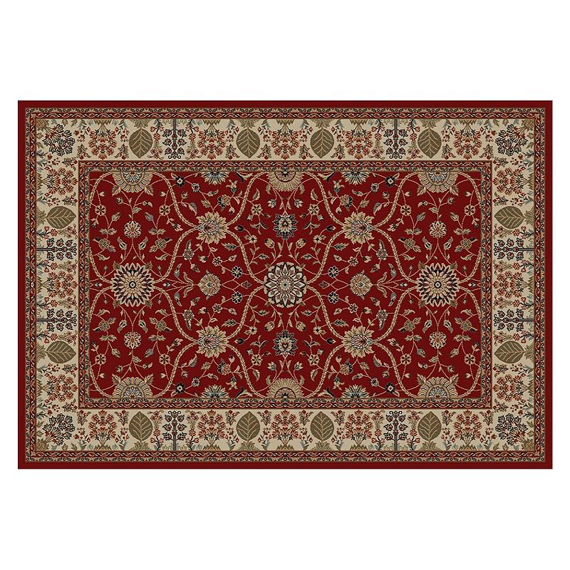 Merinos Voysey Floral Rug, Red, 8X10 Ft