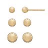 14k Gold Ball Stud Earring Set