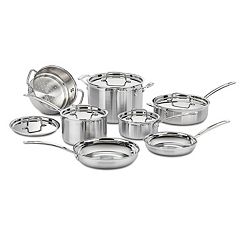 Batterie de cuisine Cuisinart® Multiclad Pro Tri-Ply de 12 pièces en acier inoxydable