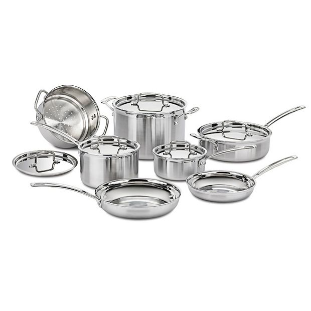 Cuisinart MultiClad Pro 7-piece Tri-Ply Stainless Steel Cookware