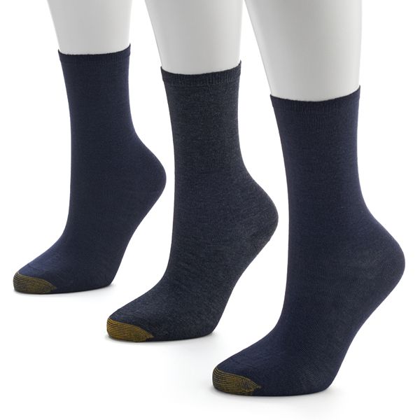 GOLDTOE® 3-pk. Non-Binding Crew Socks - Women