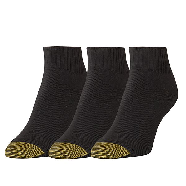 GOLDTOE® 3-pk. Ribbed Quarter Socks - Women