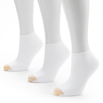 Women's GOLDTOE® 3 pk Ribbed Quarter Socks