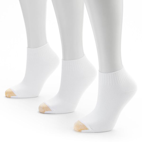 GOLDTOE® 3-pk. Ribbed Quarter Socks - Women