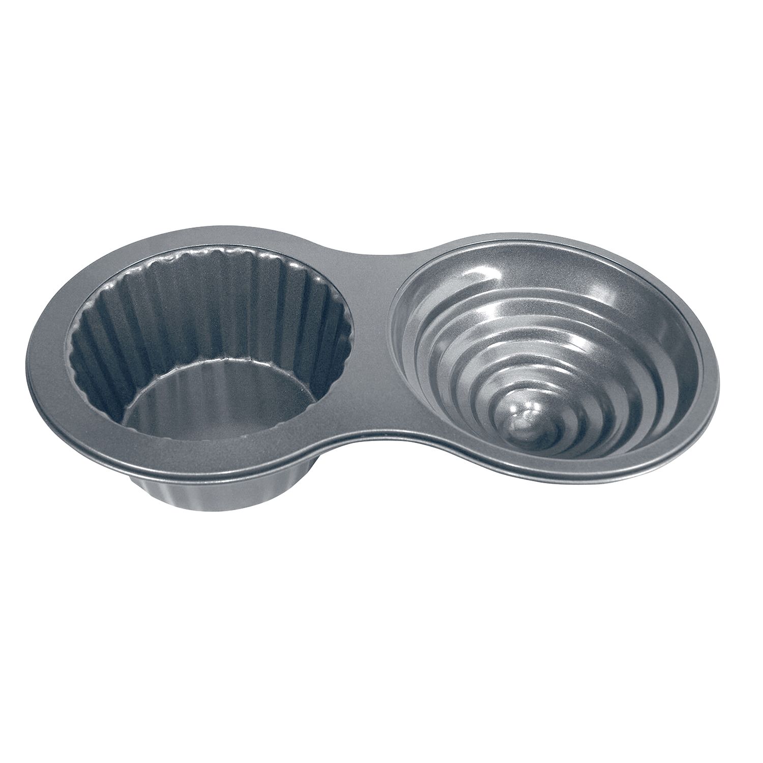 Doughmakers 12 Cup Muffin Pan, Metallic