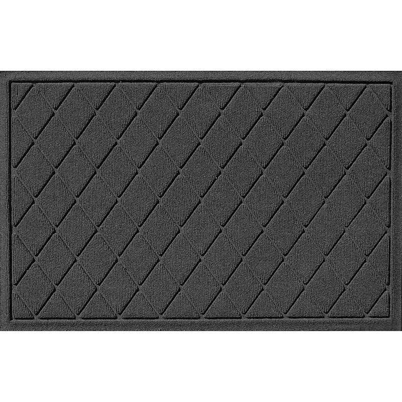 Black rubber door mat 40x40cm