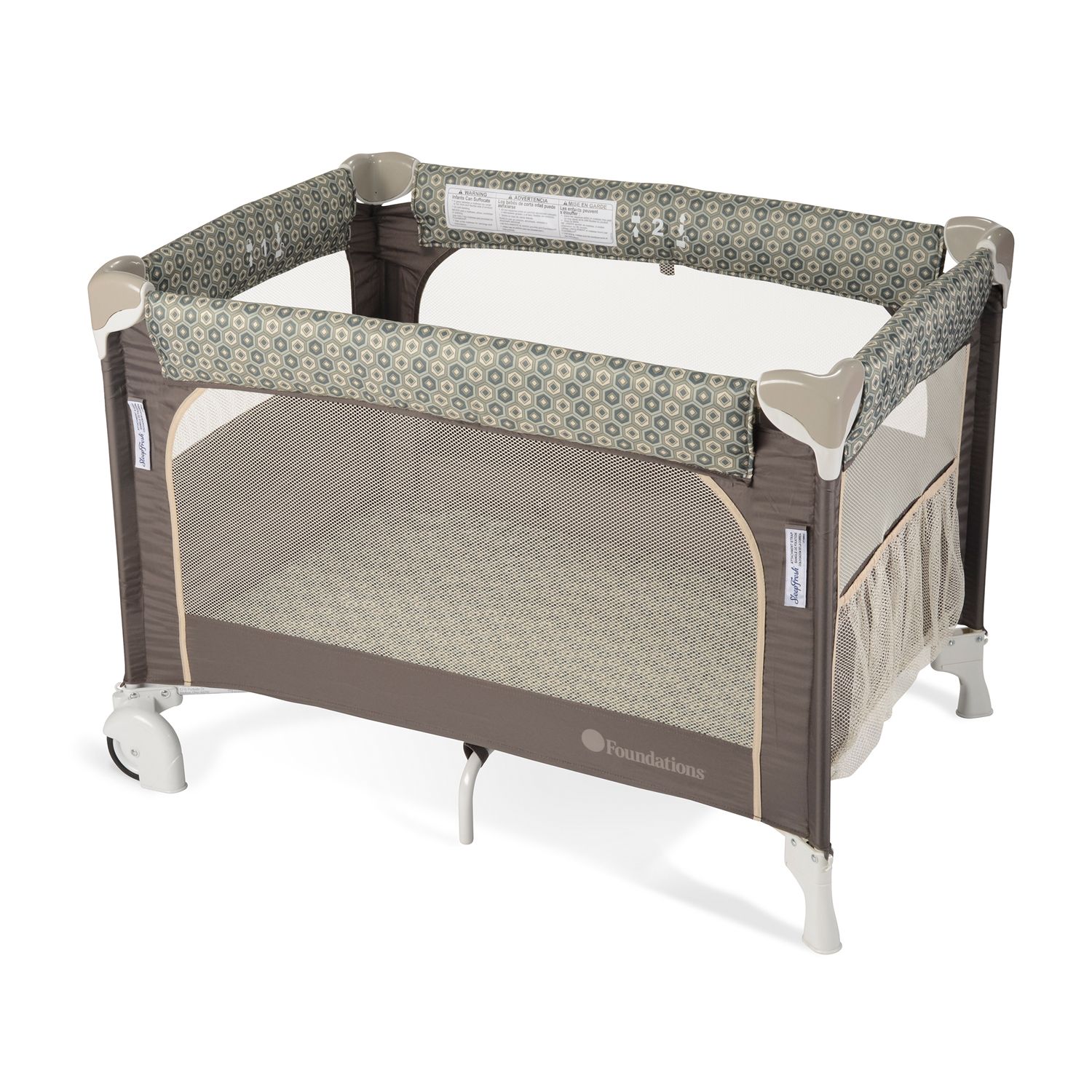 play to night expanding travel crib
