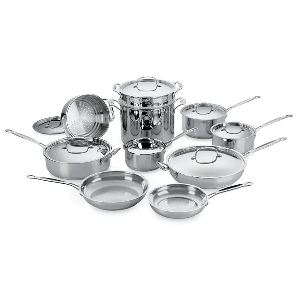 Cuisinart 17 Pieces Stainless Steel Cookware Set 