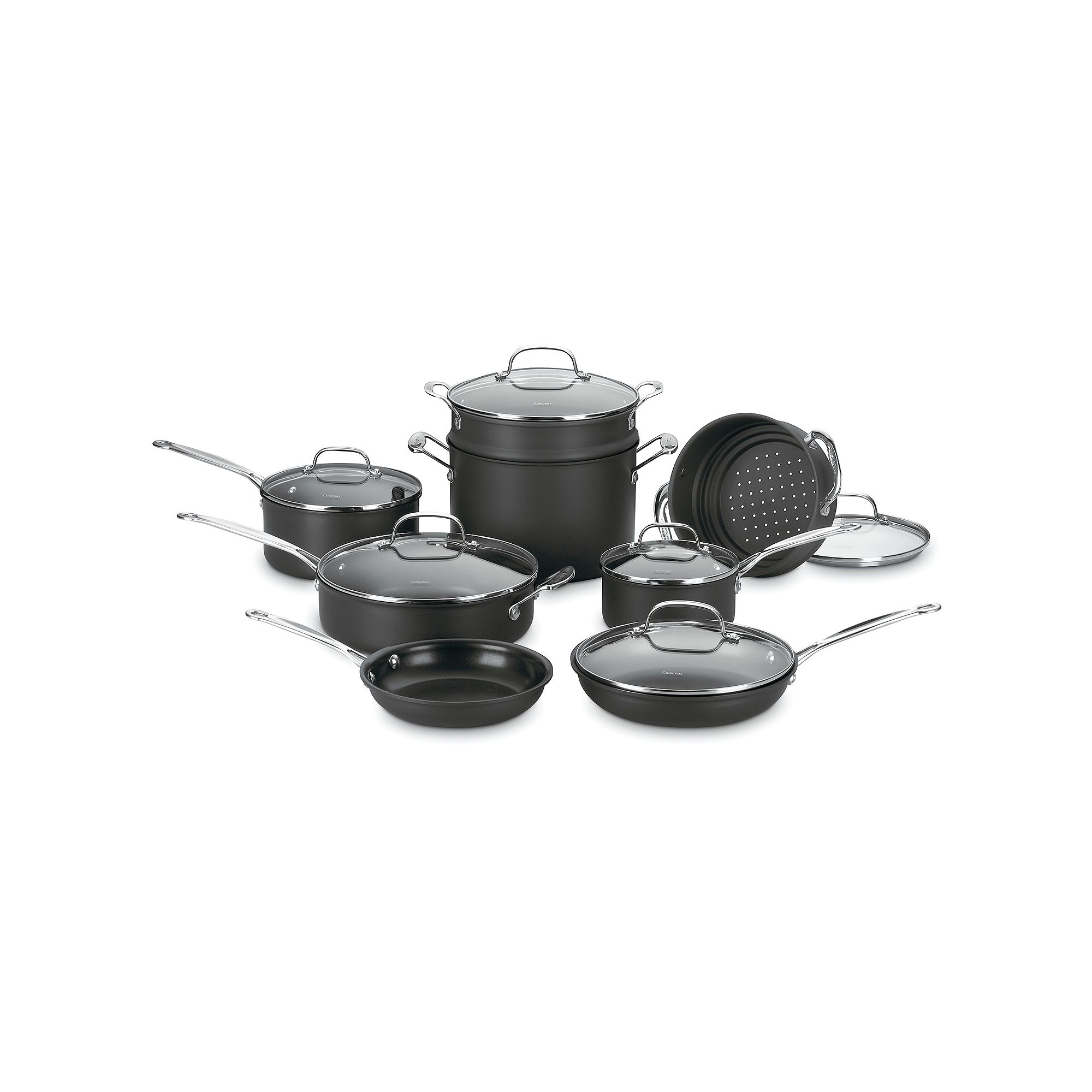 Cuisinart® 14-pc. Chefs Classic Hard-Anodized Nonstick Cookware Set, Silv