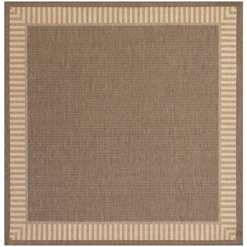 Couristan Recife Wicker Stitch Indoor Outdoor Rug, Brown, 6X9 Ft