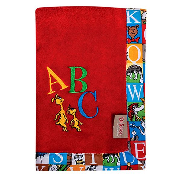 Dr Seuss Alphabet Seuss Fleece Receiving Blanket By Trend Lab