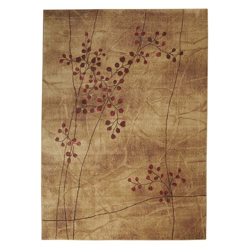 Nourison Somerset Floral Area Rug, Brown, 8X11 Ft