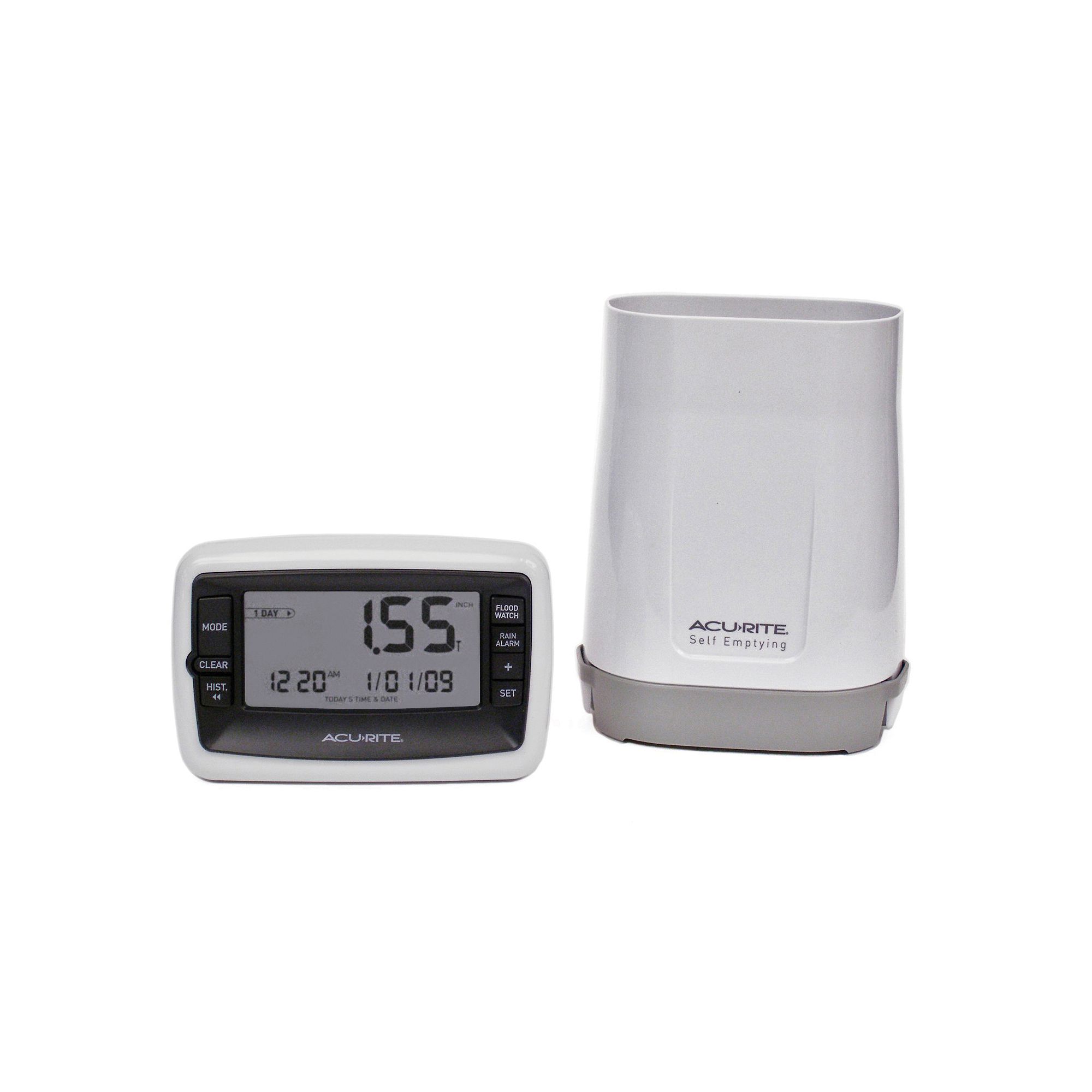 AcuRite Wireless Digital Rain Gauge, Multicolor
