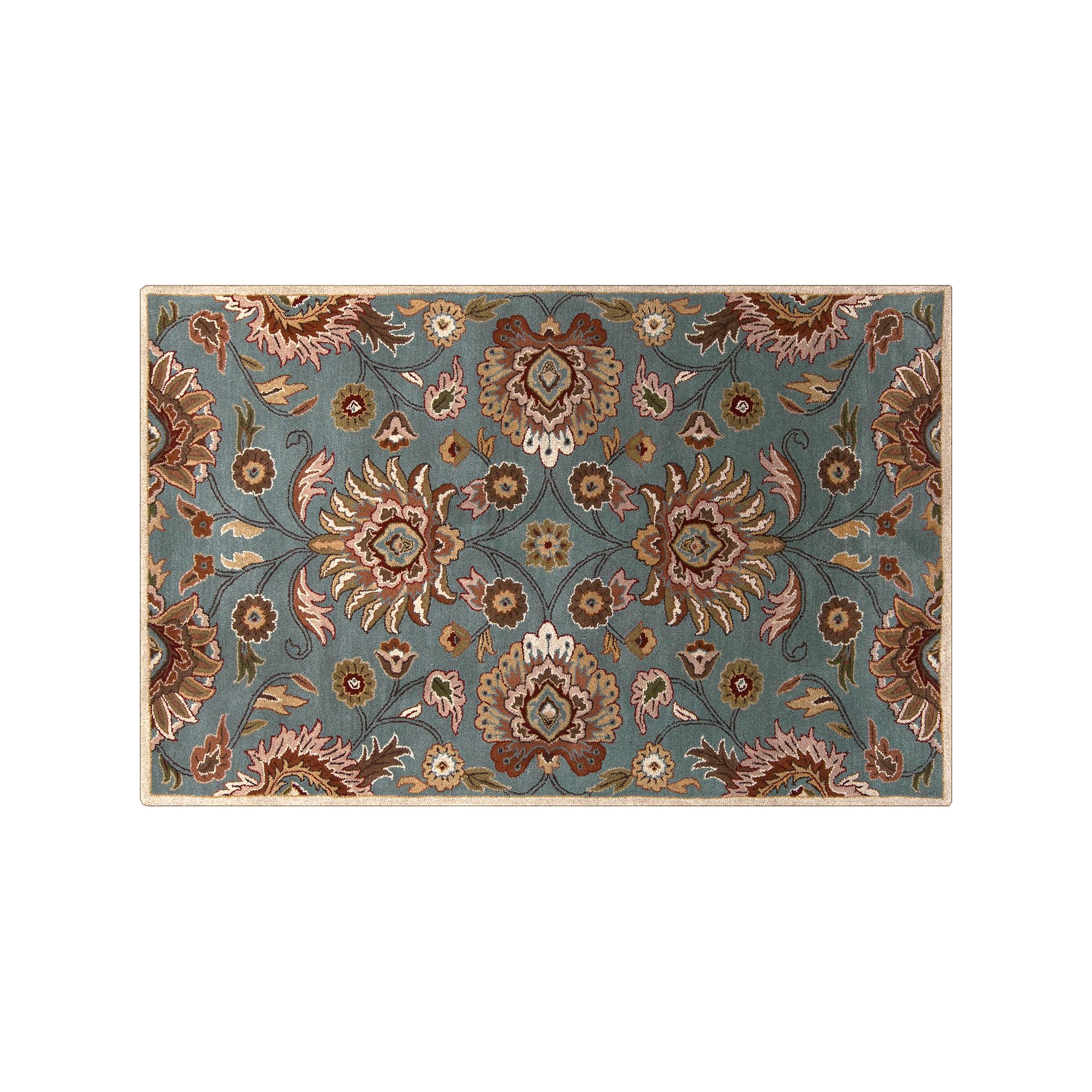 Artisan Weaver Sarpy Floral Wool Rug, Blue