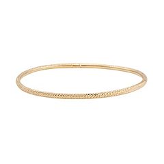 14k Gold Textured Bangle Bracelet by