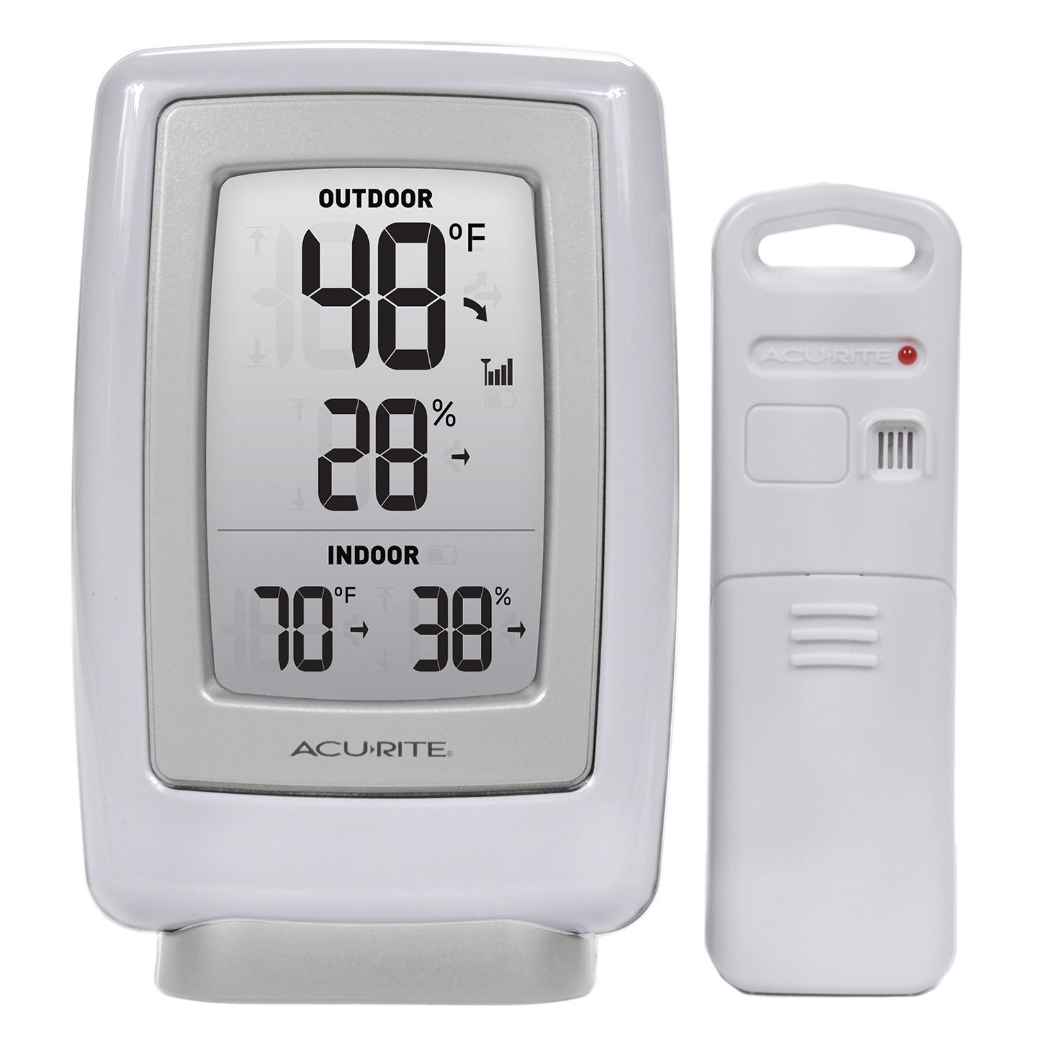 Acurite Solar Powered Digital Window Thermometer with Clock