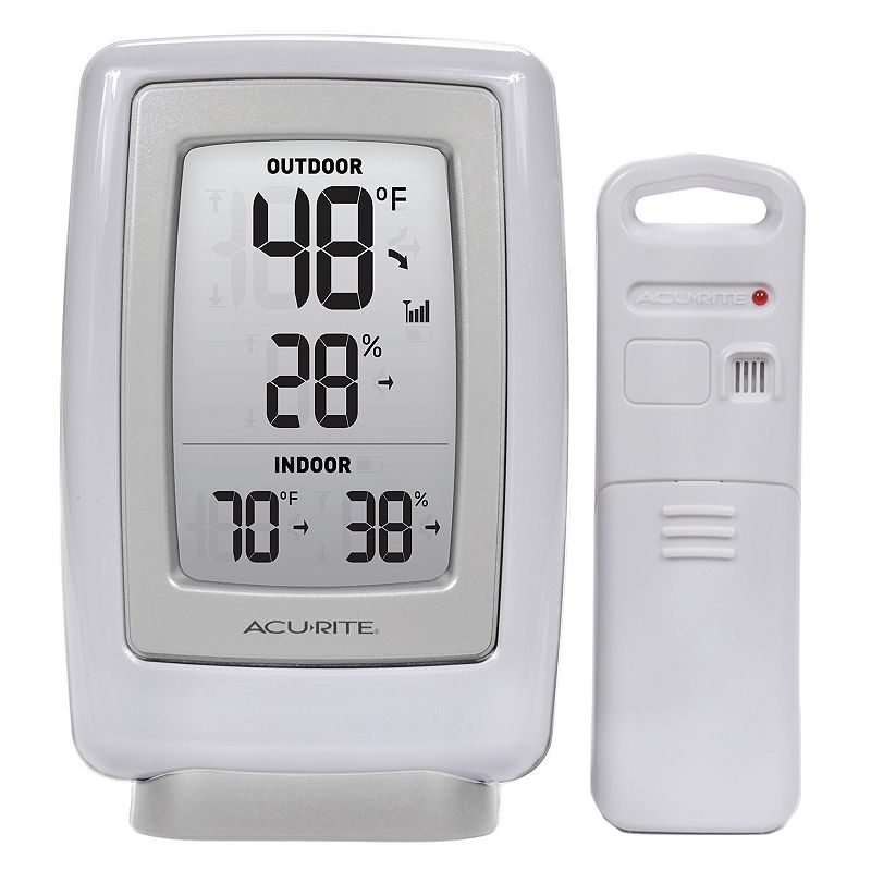 UPC 072397006118 product image for AcuRite Digital Wireless Indoor Outdoor Thermometer & Hygrometer, White | upcitemdb.com