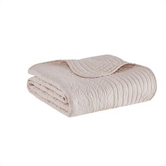 Madison Park Marino Oversized Quilted Throw Blanket with Scalloped Edges