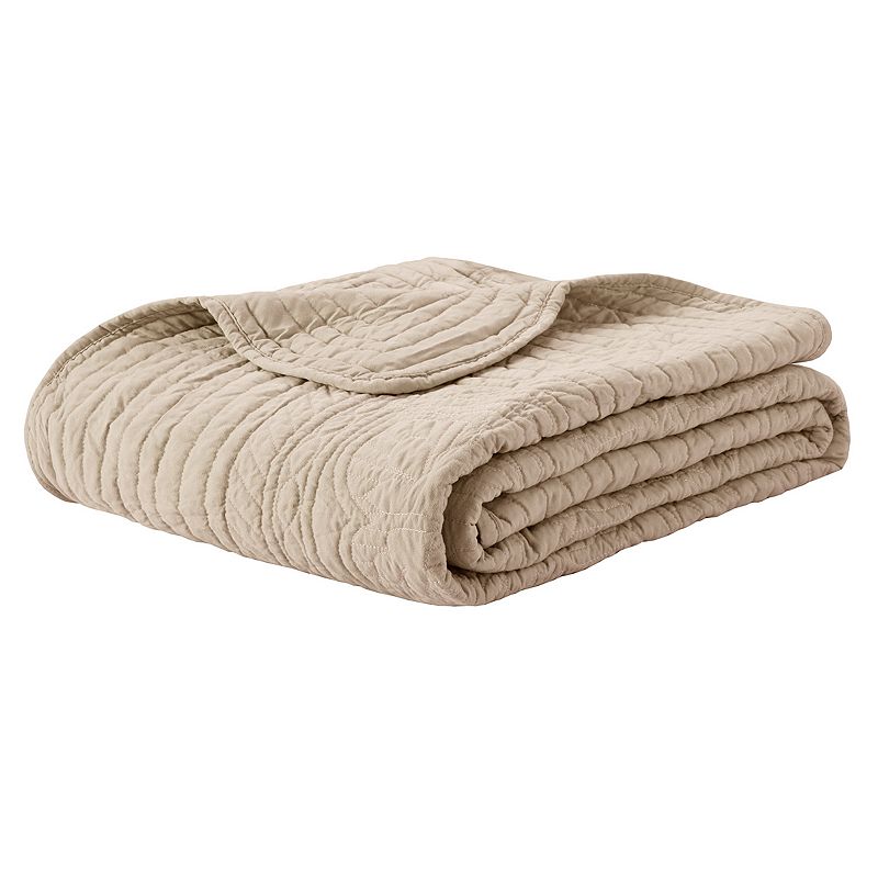 Madison Park Marino Oversized Quilted Throw Blanket with Scalloped Edges, B