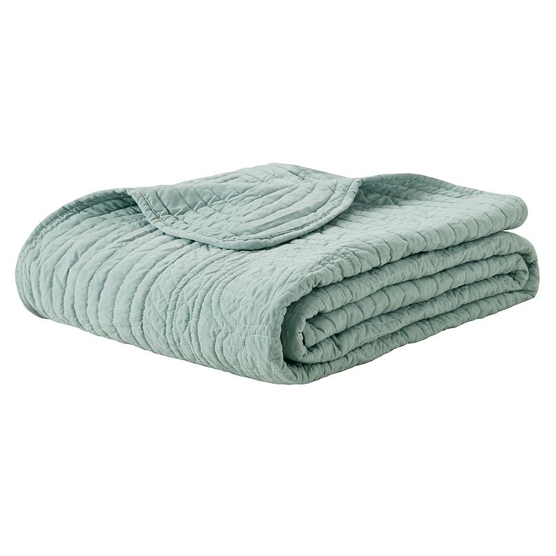 Madison Park Marino Oversized Quilted Throw Blanket with Scalloped Edges, G