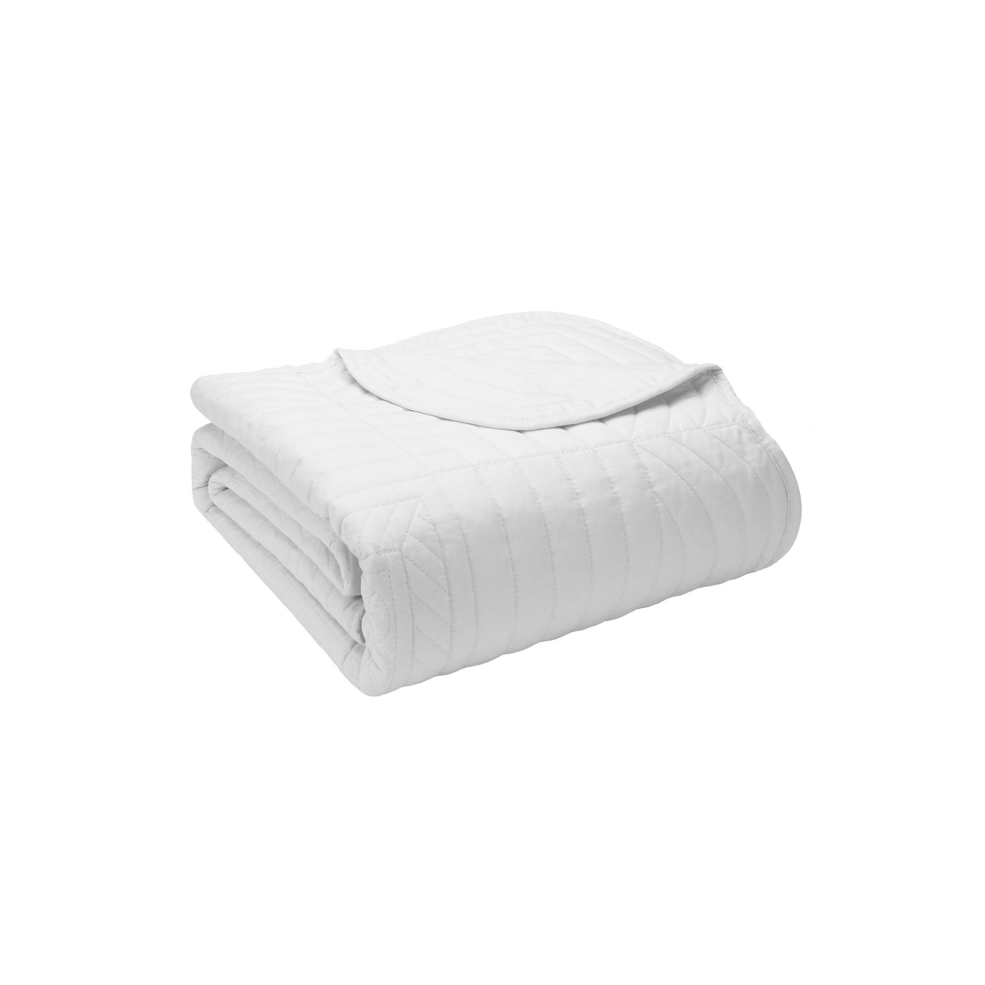 Madison Park Marino Oversized Quilted Throw Blanket with Scalloped Edges, W