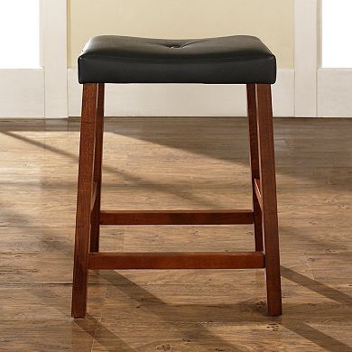 Crosley Furniture 2-piece Saddle Seat Counter Stool Set