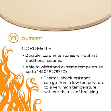 Outset 4-pc. Pizza Grill Stone Tile Set