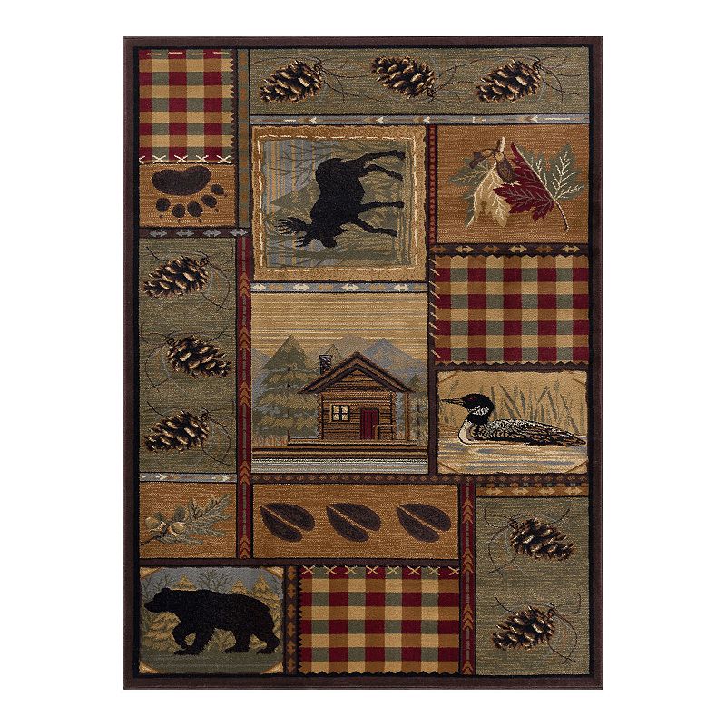 KHL Rugs Lodge Rug, Multicolor, 8Ft Rnd