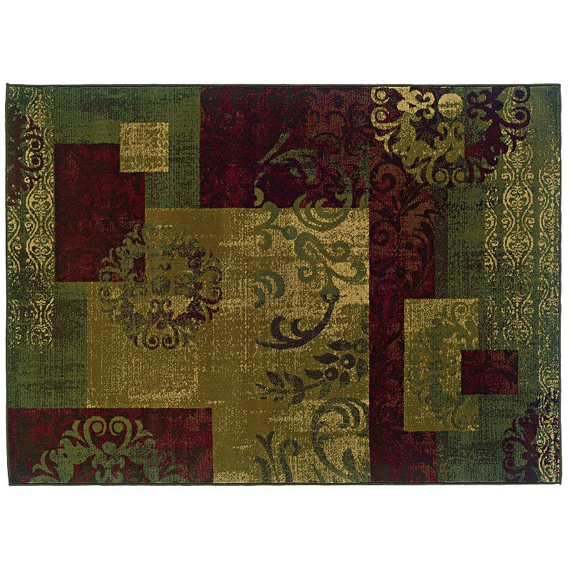 StyleHaven Talbot Geometric Scroll Rug, Green, 5X7.5 Ft