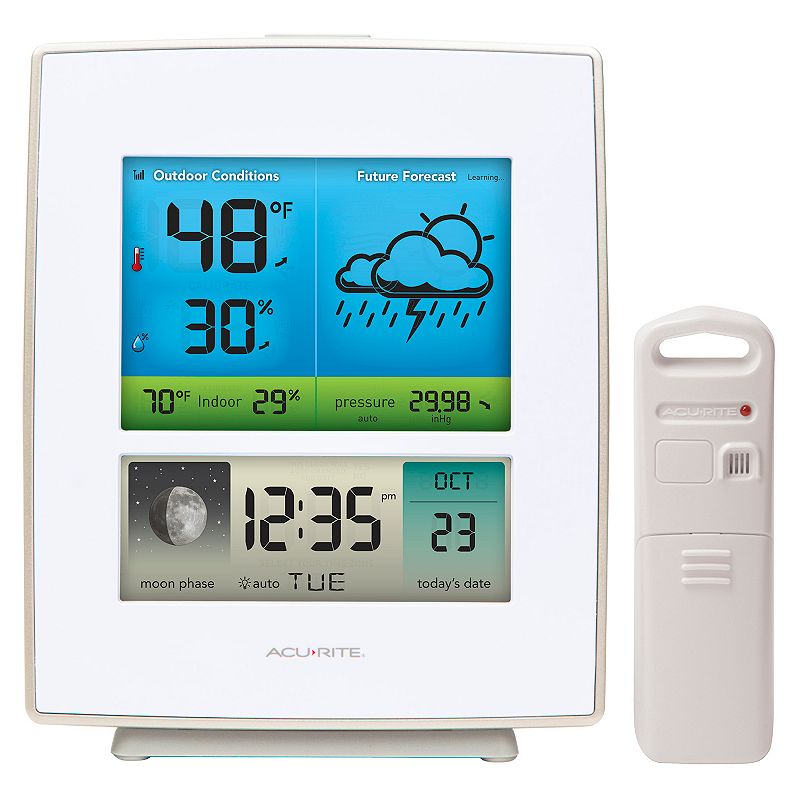 AcuRite Wireless Color Digital Weather Station, White