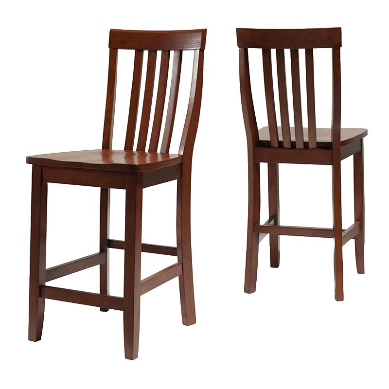 Crosley Furniture 2-piece School House Counter Stool Set, Clrs