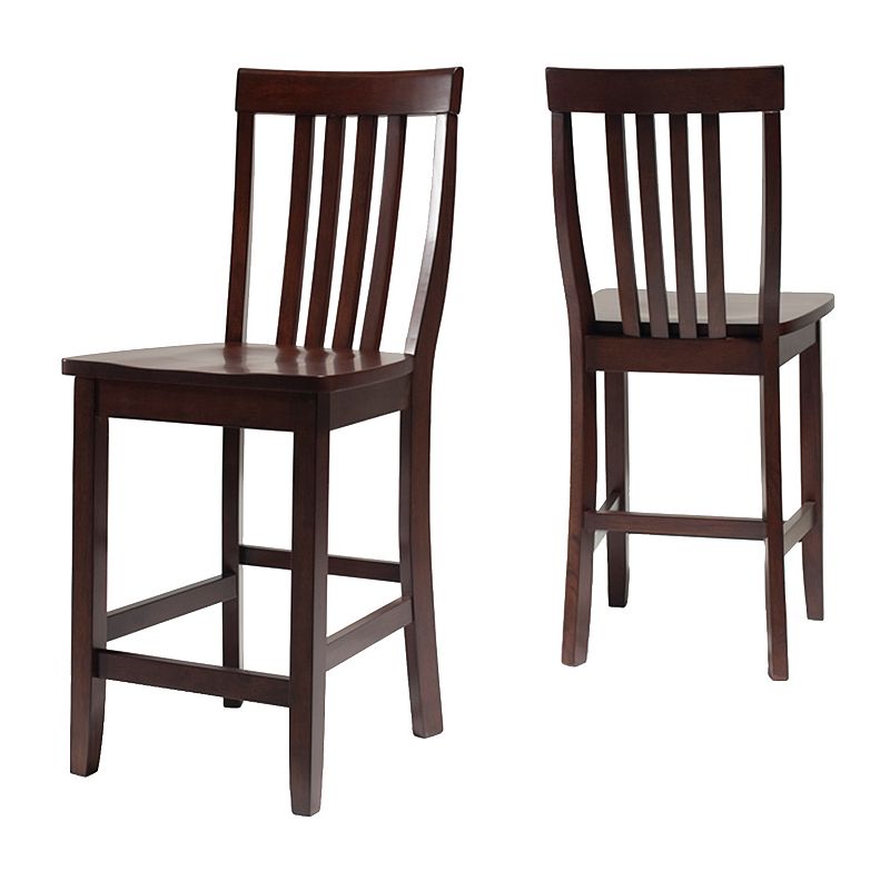 Crosley Furniture 2-piece School House Counter Stool Set, Clrs