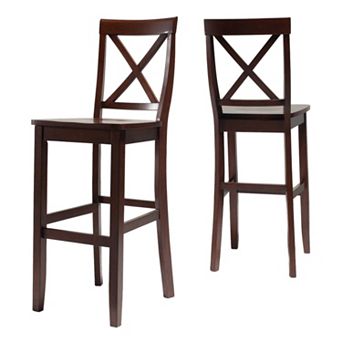 Crosley 2 pc X-Back Bar Chair Set