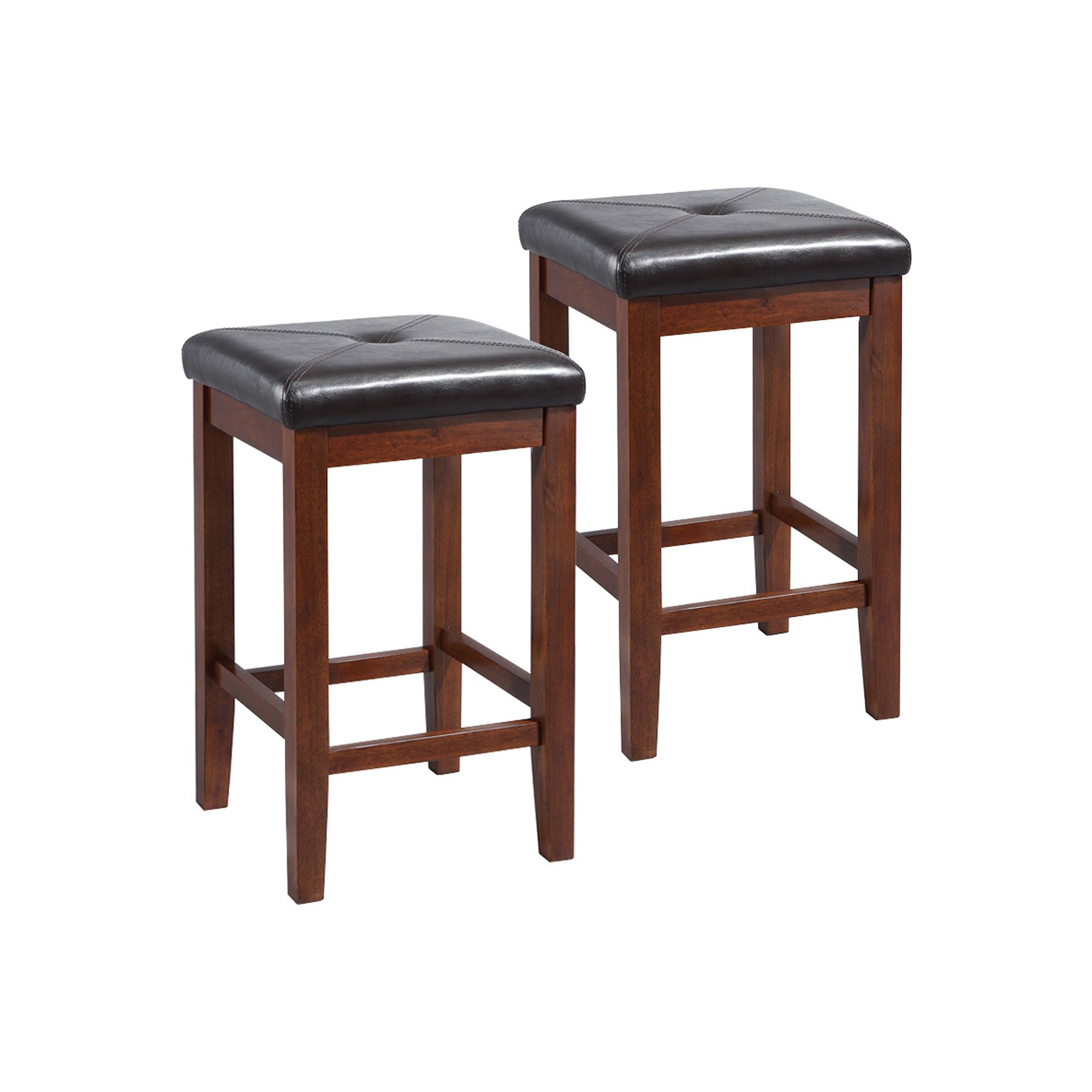 Crosley 2-piece Square Seat Counter Stool Set, Brown