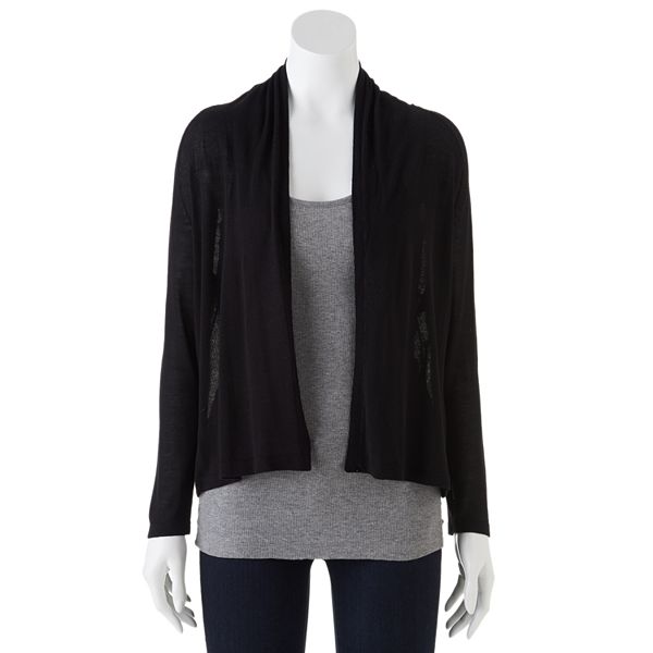 Women's Dana Buchman Crop Open-Front Cardigan