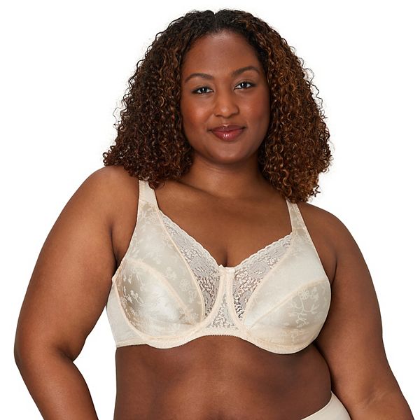 Playtex Secrets Full-Figure, Full-Coverage Underwire Bra with Beautiful  Lift White 44DD Women's