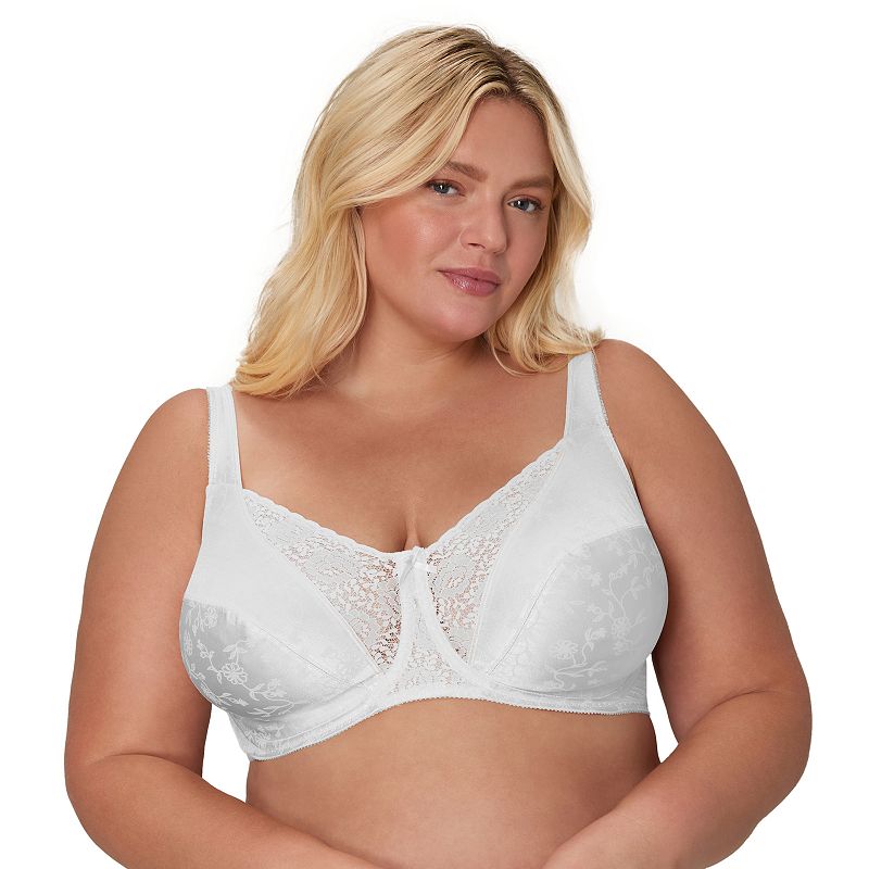 Playtex® Secrets® Lifts & Supports Full Figure Unlined Underwire Bra 4422, Women's, Size: 44 D, White