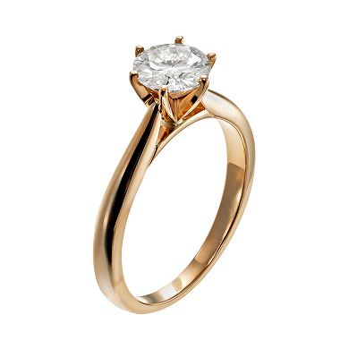 Forever Brilliant 1 Carat T.W. Lab-Created Moissanite 14k Gold Solitaire Ring