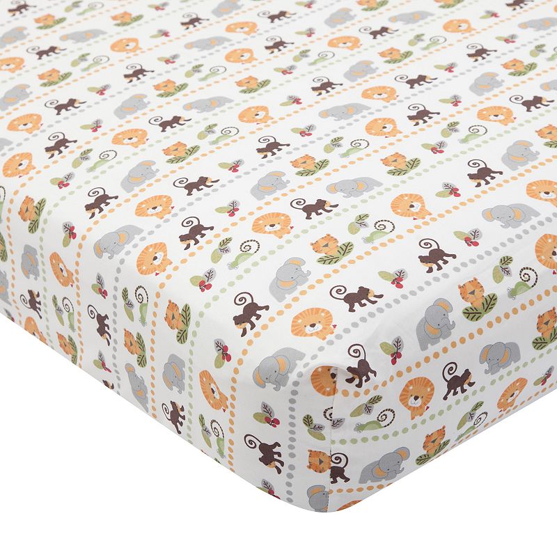 UPC 084122571068 product image for Lambs & Ivy Treetop Buddies Crib Sheet, Multicolor | upcitemdb.com