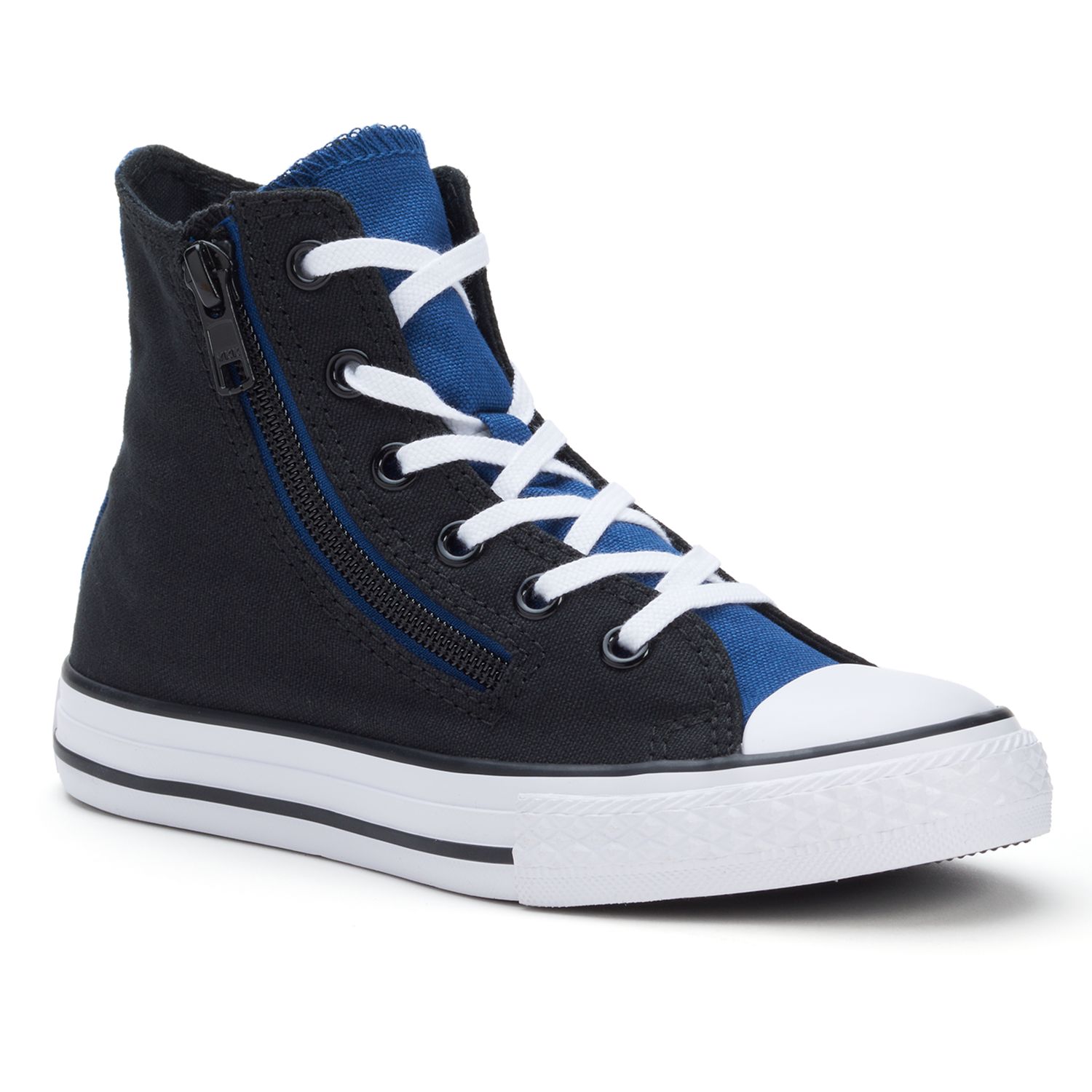 converse all star double zipper high top sneakers